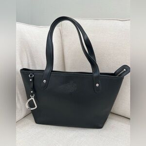 Lauren Ralph Lauren Black Leather Tote
